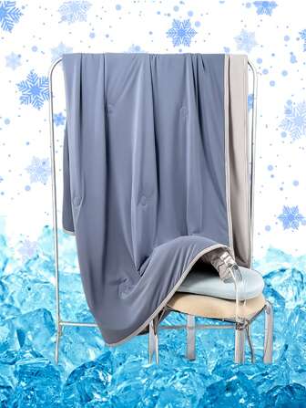 1pc Cooling Blanket Suitable For Hot Sleepers, Lightweight Cooling Blanket, Large Size Summer Cooling Blanket, Absorbs Heat To Keep Adults Cool, Soft, Breathable, Smooth Silk-Like Material