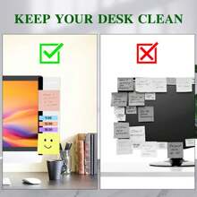1 pieza/1 pieza Accesorios de escritorio Tablero de notas para monitor de computadora Tablero de mensajes de computadora Suministros de oficina Clips para notas adhesivas para computadora de hombres y mujeres Accesorios de oficina en el hogar Decoración de escritorio de oficina