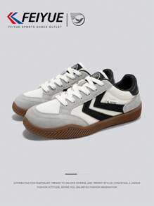 FEIYUE. 1 Pair Unisex Lace-Up Casual Canvas Sneakers, Lightweight Versatile Retro Fashion Trainers, Low-Top Couple Outdoor Shoes