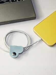 12pcs Heart Cord Organizer, PU Leather Cable Organizer, Portable USB Cable Organizer Storage - Multicolor - View 5