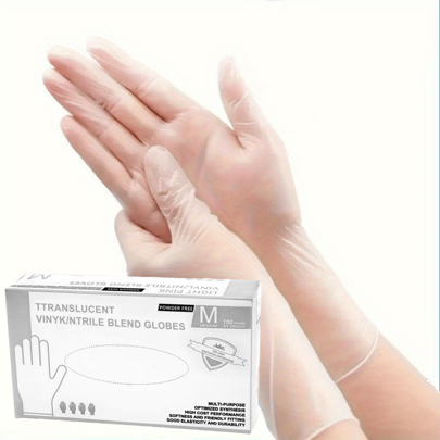 100pcs Disposable Gloves, Extra Durable, Transparent Nitrile Disposable Gloves, Multi-Purpose Protection In Kitchen, Tattoo, Hair Dye, Hair Color, Pet Care, Beauty Salon And Home Cleaning, Multi-Purpose Disposable Gloves, Cleaning Gadgets.