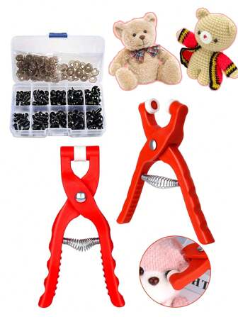 101pcs Crochet Eyes Tool - Crochet Tool For Attaching Crochet Eyes, Stuffed Animal Eyes Making Supplies, With 100 Eyes