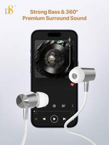 D8 1 件装有线 EarPods 耳机带 Lightning 接口，经 Apple MFi 认证，带遥控器的耳塞，有线耳塞与 iPhone 兼容，内置遥控器可控制音乐、电话和音量，与 iPhone 14/13/12/11/XR/XS/X/8/7/SE/Pro/Pro Max 兼容 - 白色 - 查看 4