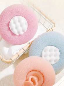 1 pieza Esponja exfoliante para baño con ventosa, Suave esponja de baño sin desprendimiento, Cepillo colgante para exfoliación en la ducha