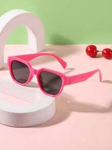 1 件 4-8 岁男孩女孩亚克力糖果色经典方形时尚纯色眼镜，适合节日出游、服装搭配和节日派对 - 彩色 - 查看 5