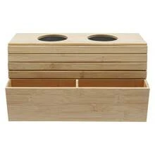 YUNRUX Bamboo Sofa Armrest Tray Drink Snack Holder Serving Table Armchair Tray - Ginger - View 8