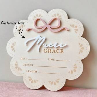 1pc Baby Birth Announcement Sign Newborn Sign Baby Announcement Sign Baby Hospital Sign Name Announcement Sign Baby Sign For Hospital Birth Stat