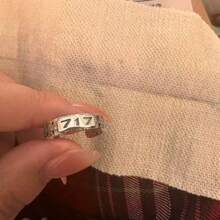 情侣戒指，717 生日限量版，开放式设计指环，鸟巢形状，适合音乐会