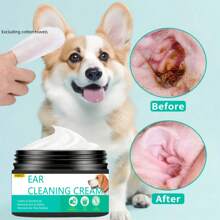 Crema humectante para limpieza de orejas de mascotas YRFKT, apta para limpiar cerumen en perros y gatos, con una textura suave y refrescante que no irrita - Negro - Ver 2