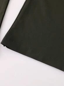 LEDUNTINO 【春夏】男士时尚休闲户外可拆卸长裤 弹力运动快干 纯色（绿灰色） 男友礼物 春秋季男士薄款裤子 多口袋 字母印花下装 - 軍綠色 - 查看 10