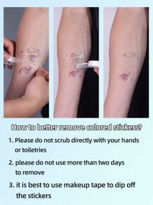 1 件蝴蝶临时纹身防水防汗逼真仿假纹身适用于女性和男性纹身贴纸适用于手臂、胸部、腿部、腹部、腰部、手指、颈部现代人体艺术 - 彩色 - 查看 7