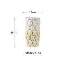 Vase en céramique imprimé en 3D avec un toucher haut de gamme, accents de décoration d'intérieur de style Ins pour le bureau, l'appartement, la chambre d'étudiant