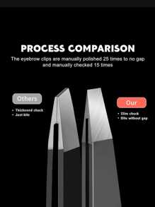 1 件装眉毛镊子，用于面部毛发、眉毛、下巴毛发和内生毛发