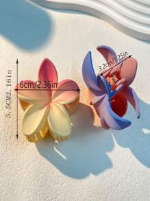 6pcs Flower Hair Clips - Suitable For Thick Hair, Strong Grip, Hawaiian Style, Adorable Hair Accessories, Thin Hair Purple Flower Claws, Women And Girls Holiday Gift Hair Styling, 6pcs Large Colorful,Flower Claw Hair Jaw Clip Hair Clamps Hair Clutch Hair Catcher Clip, Beach Accessories, Claw Clip Fall Winter For Vacation Outfits Woman