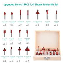 Fresadora de madera compacta, fresadora portátil de mano para carpintería con 33 000 RPM, función similar a una recortadora, viene con 15 brocas para fresadora para proyectos de carpintería de bricolaje