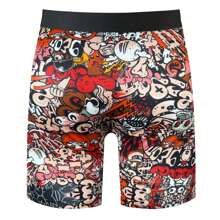 RANDOM 3 Pieces Men's Extended Printed Underwear, High Elasticity Printed Underwear, Comfortable Underwear, Sports Shorts, Underwear, Casual Underwear, Underwear, Plus Size Shorts, Underwear, Boyfriend Gift, Husband Gift, Fashion Surprise Gift - Multicolor - View 2