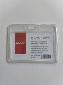 1 Pieza Funda transparente de color caramelo para tarjeta de identificación, protección para tarjeta de acceso y de trabajo, multi-función, caja para tarjeta de visita y foto, unisex, adecuado para uso diario, bolsa transparente para mujer, monedero mini, cartera, estuche para tarjetas - Multicolor - Ver 13