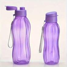 Large Capacity Plastic Waist-Shaped Portable Water Bottle With Woven Handle Rope, Perfect For Outdoor Fitness, Sports And Travel. - Multicolor - View 3