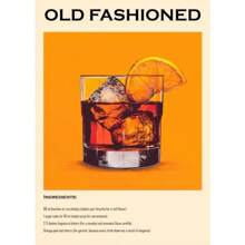 1 件老式鸡尾酒饮料 Negroni Mojito 海报复古 Aperol Spritz 帆布印刷品墙壁艺术酒吧厨房无框架 - 彩色 - 查看 18