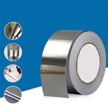 Cinta de aluminio, adhesivo resistente al agua y al aceite para cubierta de cocina, fregadero, estufa, resistente al calor - Plateado - Ver 1