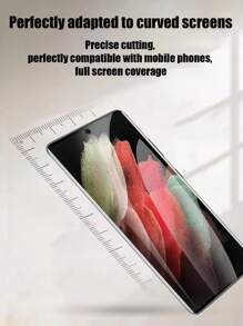 Set de 3 protectores de pantalla de vidrio templado de alta definición, transparentes, de ultra delgado, resistente a arañazos, resistente a huellas, fácil de instalar, superficie brillante, compatible con modelos de pantalla curva compatible con Samsung