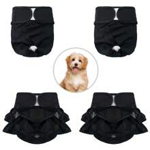 4 Packs Dog Diapers Female Washable Dog Diapers Reusable Puppy Diapers Highly Absorbent Comfortable Doggy Diapers For Dogs In Heat Or Excitable Urination