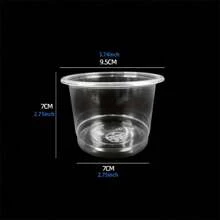 10pcs/50pcs Clear Plastic Cups With Lids - High Index Plastic Dessert Cups, Suitable For Ice Cream, Cakes, Jello, Pudding, Fruit Frozen Cakes And Snack Containers