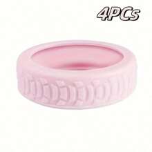 4pcs Silicone Luggage Wheel Covers, Protective Suitcase Wheel Shield, Shock Absorbing Quiet Wheel Accessories Universal