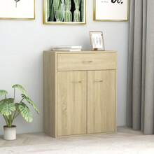 vidaXL Credenza, Mobile da Cucina, Armadietto Organizzatore Credenza Rovere Sonoma 60x30x75 cm in Truciolato per Cucina, Sala da Pranzo, Salotto