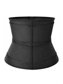 1pc Men's Sports Waist Trainer Belt, Neoprene Sweat Enhancing Body Shaper Corset, Zipper Closure, Fitness Waist Cincher
