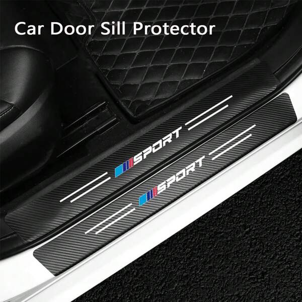 Car Door Welcome Pedal Scratch Protection Strip For BMW X1 X3 X5 E70 F15 F48 G30 G20 F30 F10 E90 E60 Z4 Car Rear Bumper Protector Stickers