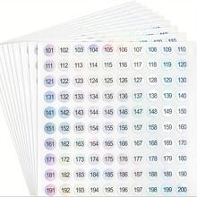 1000 张贴纸/10 张，编号为 1-1000 的连续数字贴纸，适用于瓶子，防水圆形激光编码相册标签