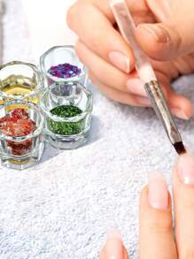 HMQ beauty 1pc Multi-Functional Reusable Makeup Cup Nail Art Container For Eyelash Extension, Mixing Makeup Pigments And Tattoo Colors