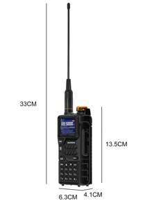 1pc BAOFENG K5PLUS 10W Tri Band Ham Radio Long Range Handheld High Power NOAA Weather Receiver Two Way Walkie Talkies With Copy Frequency,USB C Charger,2500mAh Battery,Airband,999CH