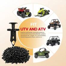 150pcs ATV UTV Body Fastener Rivets Push Pin, Nylon Bumper Fastener Rivet Clips 8mm Push-Type Nylon Bumper Fastener Rivet Expansion Screws Replacement Kit, Plastic Fenders Clips, With Fasteners Remover
