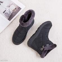 Botas de nieve impermeables de invierno unisex - Negro - Ver 7