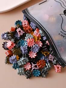 30pcs Cute Daisy & Strawberry Design Mini Hair Clips Princess Hair Accessories For Women