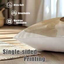 MEMNUN 4pcs Modern Bohemian Khaki & Black Geometric Print Pillow Covers, 17.7*17.7in(45*45cm)/19.69*19.69in(50*50cm)/15.75*15.75in(40*40cm) [Single-Sided Printing], Polyester Home Decor Cushion Covers For Sofa, Bed, Car, Suitable For Daily Use Or Luxury Minimalist Home Decoration - Multicolor - View 7