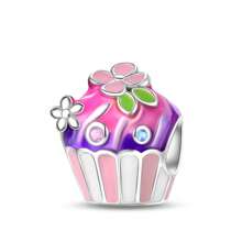 1pc Silver Plated Cake Afternoon Tea Pendant Candy Pendant Poached Egg Pendant French Fries Pendant Donut Pendant Coffee Pendant Suitable For Original 3mm Bracelets And Bangles DIY Beads Suitable For Ladies Birthday Fine Jewelry Gifts