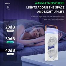 A Portable USB Dual Fan Air Cooler With Cooling Atomization Humidification - A Benchtop High Power Fan For Offices, Dorms And Homes - Multicolor - View 3