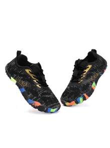 儿童水鞋轻便透气男童涉水鞋时尚百搭幼儿室内训练鞋速干游泳鞋 - 黑色 - 查看 3