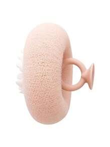 1 pieza Esponja exfoliante para baño con ventosa, Suave esponja de baño sin desprendimiento, Cepillo colgante para exfoliación en la ducha