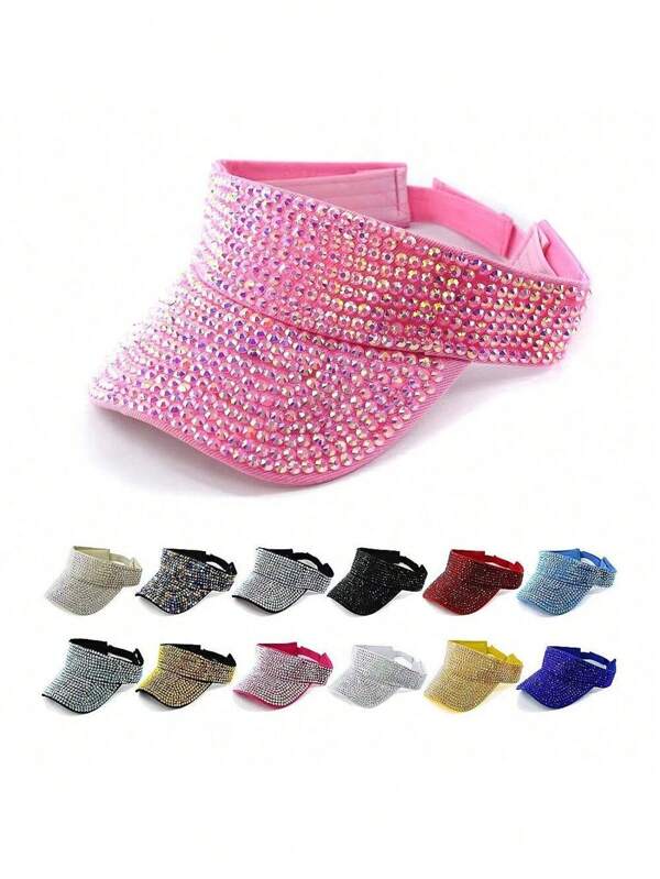1pc Women's Premium Jewel Encrusted Colorful Rhinestone Embellished Baseball Cap, Dazzling & , Suitable For Daily Commute, Sports, Outdoor Activities
