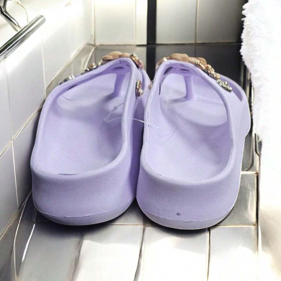 EVA PINES XOXO SANDALS SOFT AND COMFORTABLE Ideal For The Shower And Home - Lilac Purple - View 1