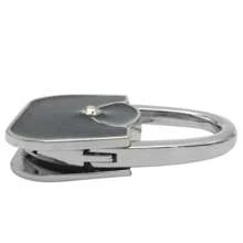 1 PC Handbag Shape Design Metal Foldable Purse Bag Hook Table Hanger - Black - View 5