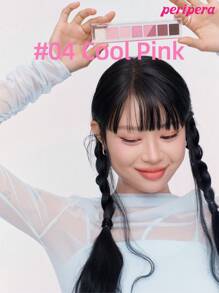 Peripera K-Beauty All Take Mood 调色板、眼影调色板、一体式化妆调色板、哑光闪光眼影、腮红、荧光笔、眼影、日常化妆、韩国化妆品、6g - #04 Cool Pink - 查看 11