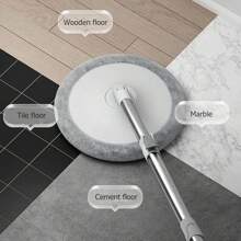 1 PC, Mop And Bucket Set. It Is A Rotatable ABS And Stainless Steel Mop, A Portable Household Floor Mop. The Microfiber Mop Comes With A Bucket. It Has A Deep Cleaning Function For Washing And Is Easy To Replace. Made Of ABS And Stainless Steel.