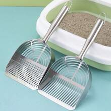 不锈钢猫砂铲，猫屎铲，豆腐猫砂混合物，家用猫砂铲，细网筛，宠物用品 - 銀色 - 查看 12