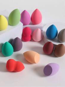 20/1pc Makeup Sponge, Soft Foundation Blending Beauty Sponge, Versatile Wet/Dry Use For Liquid, Cream, And Powder Makeup, Latex-Free, Multi-Color Cosmetic Sponge For Foundation, Powder, Cream, Concealer, Contour, Eyeshadow, Brows, Highlighter, Blush, Makeup Tool Set
