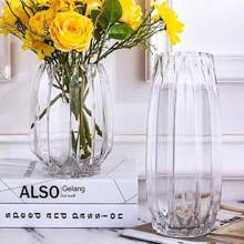 Nordic Minimalist Clear Glass Vase - Transparent Decorative Fresh Flower Watering Vase - Elegant Living Room Home Decor Gifts Birthday Graduation